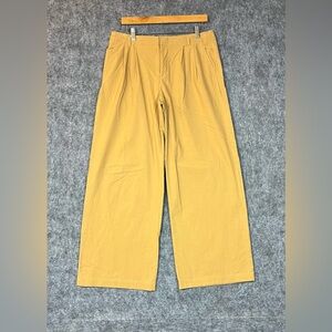 Anthropologie Trousers Pants Women’s Size 8 Slash Pockets Boho Pleated Wide Leg